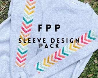 FPP Sleeve Pattern Bundle (5 Designs) – Foundation Paper Piecing Quilt Sleeves – PDF Sewing Patterns for Jackets & Sweatshirt, Flying Geese