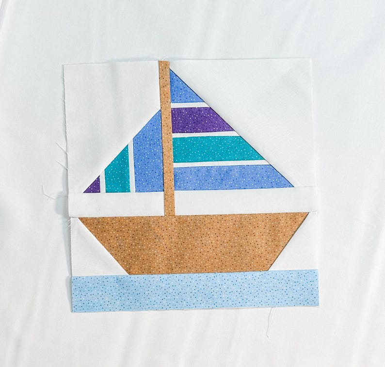 Sailboat Quilt Block Pattern, Foundation Paper Piecing FPP Download PDF ...