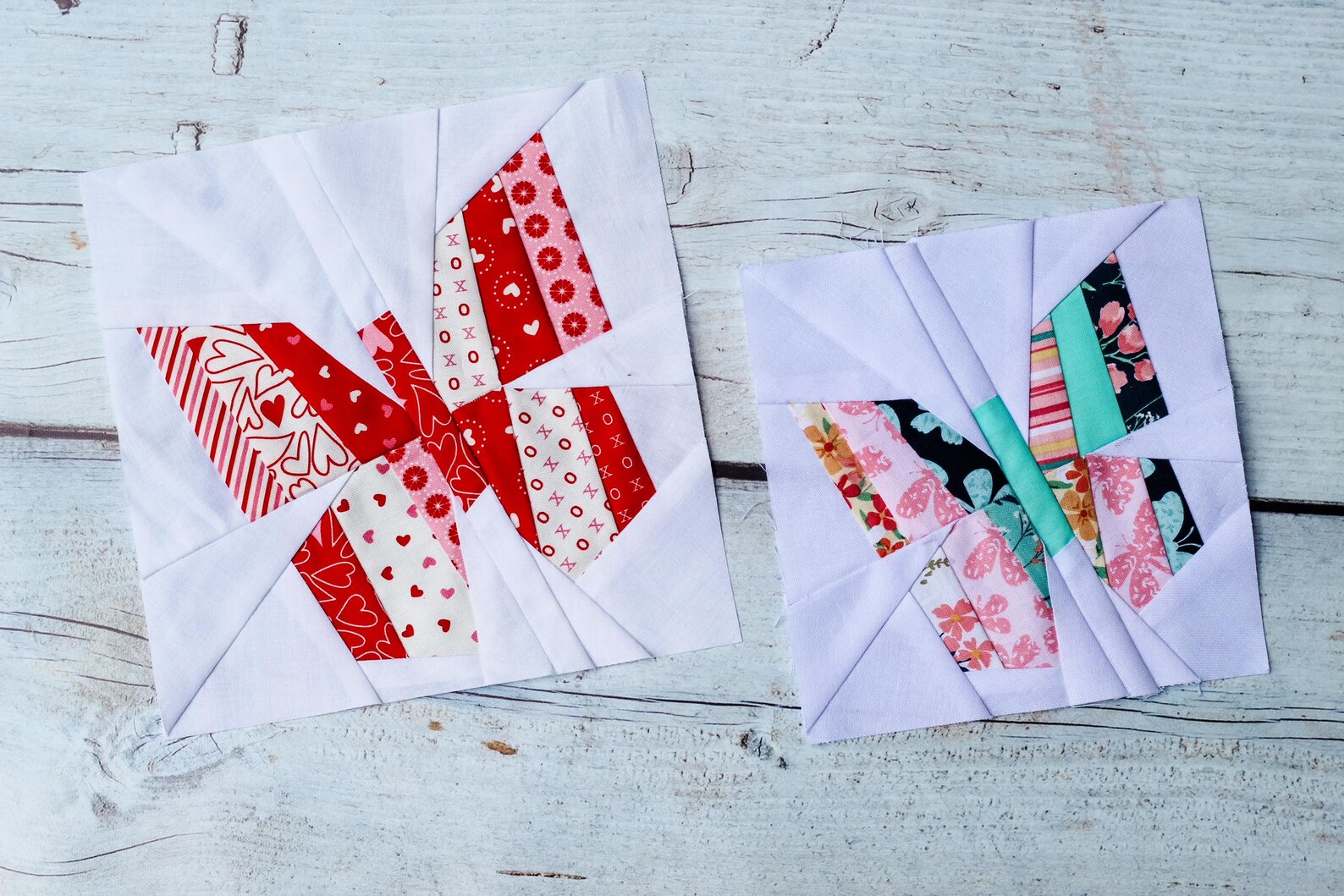 Butterfly FPP Quilt Block Simple Sewing Pattern for Spring, 6 Sizes ...