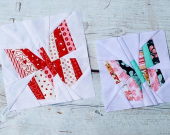 Butterfly FPP Quilt Block Simple Sewing Pattern for Spring, 6 Sizes, PDF Instant Download, Foundation Paper Piecing, Nature Lover