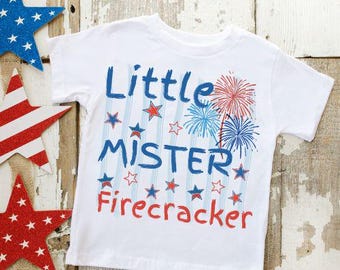 Firecracker PNG, Boy Patriotic shirt, America, 4th of July, Digital Design