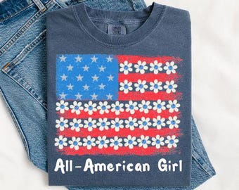 All-American Girl PNG, Patriotic, 4th of July, American Flag Digital Design