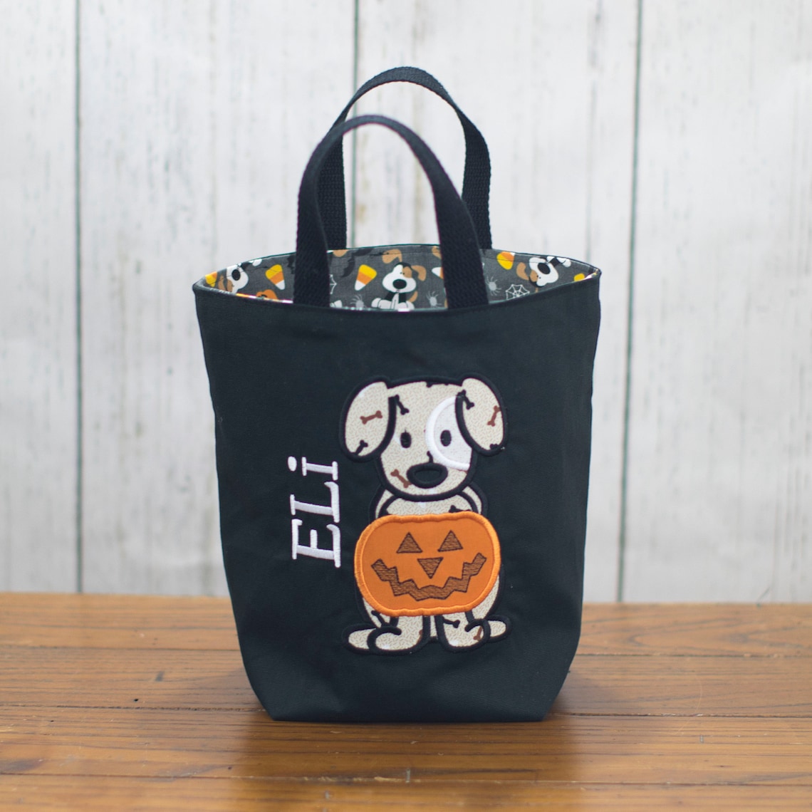 Personalized Kids Halloween Bag – Glow in the Dark Name
