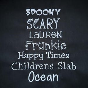 Personalized Kids Halloween Bag, Trick or Treat Bag, Applique Pumpkin Bag, Customized Embroidered Bag, Candy Bag, Glow in the Dark Name image 6