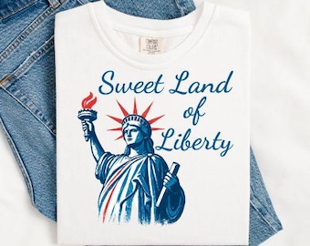 Sweet Land of Liberty PNG, Statue of Liberty, America, 4th of July, Digital Design