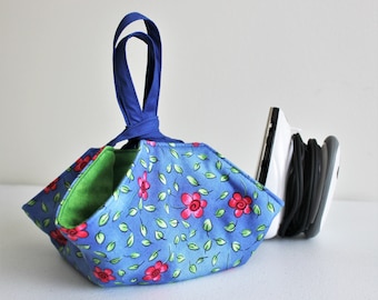 PDF pattern for padded travel mini iron caddy/carrier; easy, user-friendly sewing pattern