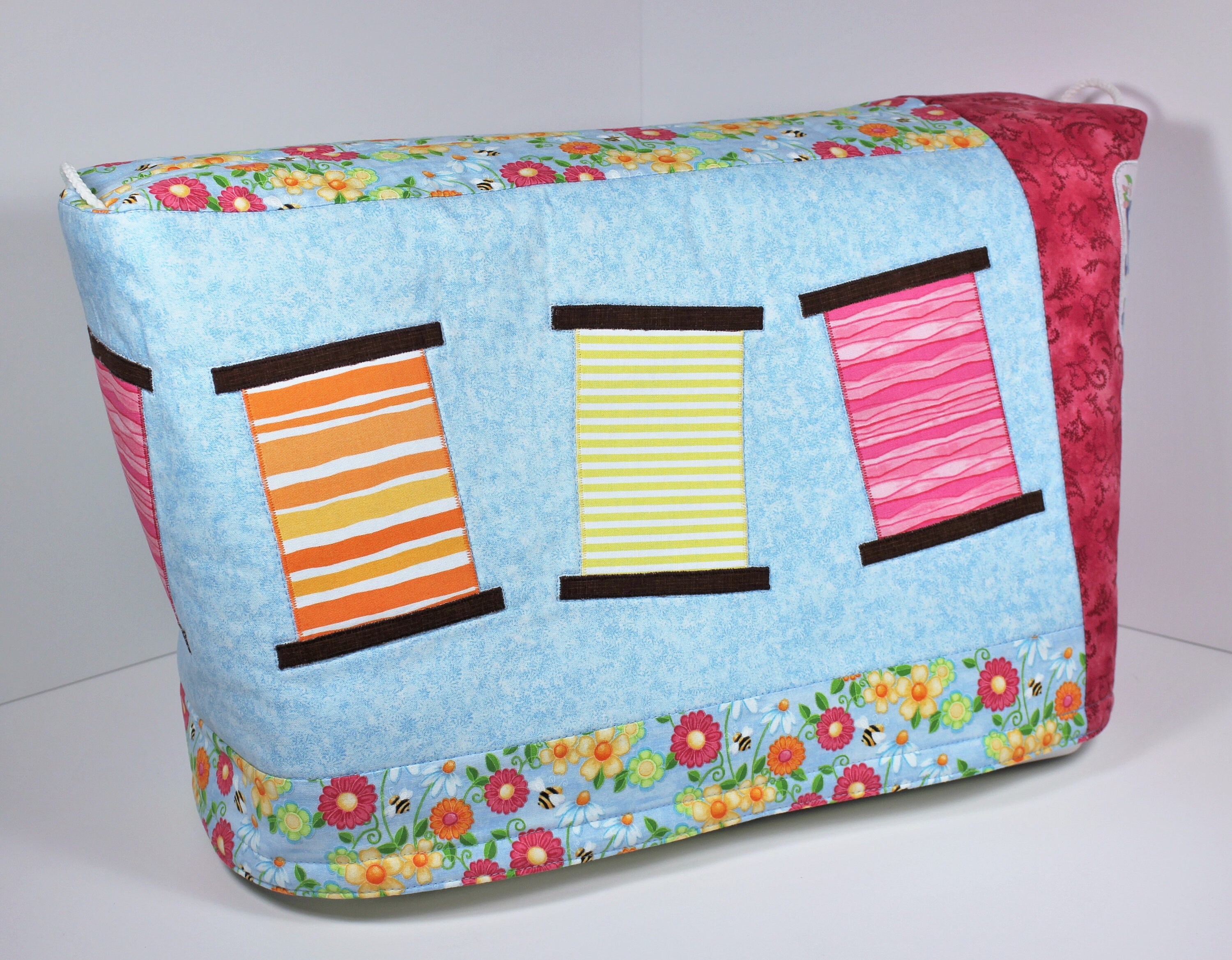 Pattern for sewing machine cover with applique thread spools etsy