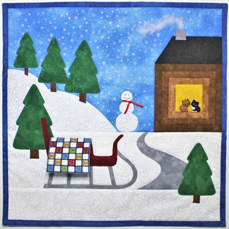 Snowy Friend Quilted Washer and Dryer Cover NCU0NNT1751