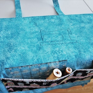 PDF PATTERN Sewing Mat Bag for sewing machine mat organizer/tote bag: travel tote for sewing with ironing pad, pincushion, trash catcher image 6