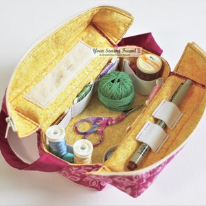 Kleiner Sewing Buddy PDF Schnittmuster zum sofortigen Download: Aufbewahrung mit Reißverschluss für Nähzubehör und sonstige Bastelmaterialien