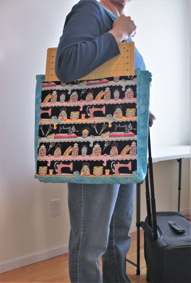 PDF PATTERN Sewing Mat Bag for sewing machine mat organizer/tote bag: travel tote for sewing with ironing pad, pincushion, trash catcher image 7
