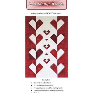 PDF pattern for 24 x 35 Friendship Hearts quilt image 2