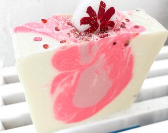 PEPPYMINT SOAP  9 oz. Christmas Peppermint Candy Cane Soap Fresh Moisturizing Face and Body soap, Limited Fragrance