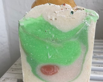 CUCUMBER MELON SOAP 9 oz. Gift soap, organic soap, Decadent bubbles, Keto soap, Tallow soap