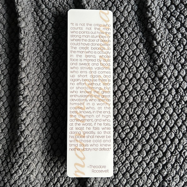 The Man In The Arena Bookmark