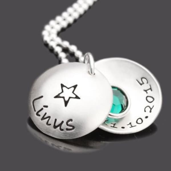 personalisierter Taufschmuck Junge Gravur Taufkette MEIN STERN 925 Silber Taufgeschenk Schmuck Taufe Jungs Geschenk Taufpate Taufpatin Name