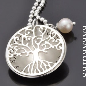 Family chain tree of life chain family tree TREE OF LOVE 925 silver chain engraving name chain family jewelry names woman mother grandma children's names