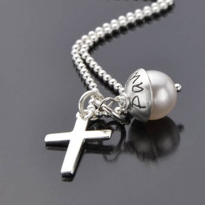 Communie ketting meisje kruis communie ketting naam ketting LYHO CROSS 925 zilveren ketting graveren kruis cadeau bevestiging jeugd wijding