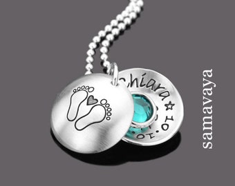 Geburtskette Taufschmuck MEIN BABY 925 Silber Namenskette