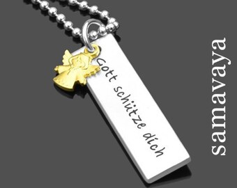 Schutzengelchen corazón plata 925 niños para la pulsera bautizo taufschmuck