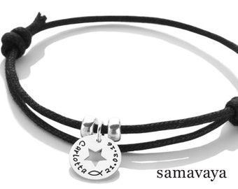 Taufarmband Taufgeschenk mit Gravur STARLET 925 Sterling Silber Taufschmuck Armband zur Taufe personalisiert