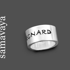 Zusätzlicher Anhänger Ring Silberring Gravur ROLL 925 Silber Charm mit Initialen für ROLL MEN Silber personalisiert Ring