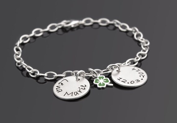 Bracciale Portafortuna In Argento Con Quadrifoglio – Regolabile Con Nodo Macramè – Realizzato A Mano In Germania – Confezione Regalo Inclusa