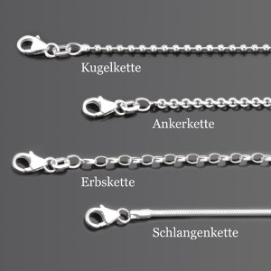 Silver chain chain silver necklace optionally 40 45 50 60 70 80 or 90 cm ball chain anchor chain pea chain or snake chain made in Germany