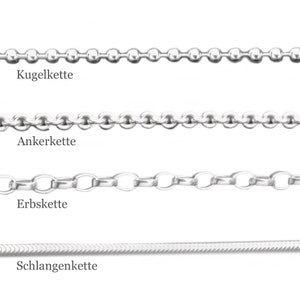 Catena a catena in argento Collana in argento a scelta 40 45 50 60 70 80 o 90 cm Catena a sfere Catena di ancoraggio Catena a piselli o Catena a serpente Made in Germany immagine 2