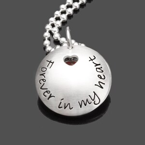 Namensschmuck mit Gravur Partnerschmuck Forever In My Heart 925 Silberkette Namenskette family necklaces Bild 2