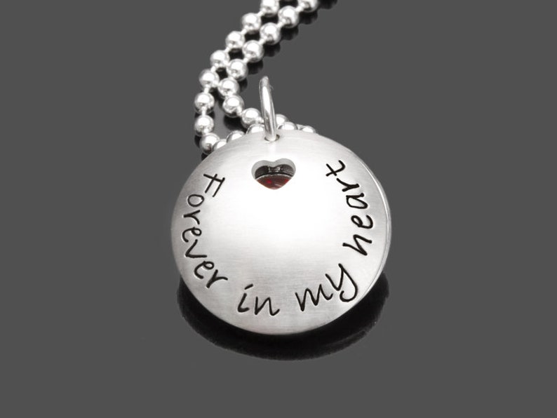 Namensschmuck mit Gravur Partnerschmuck Forever In My Heart 925 Silberkette Namenskette family necklaces Bild 2