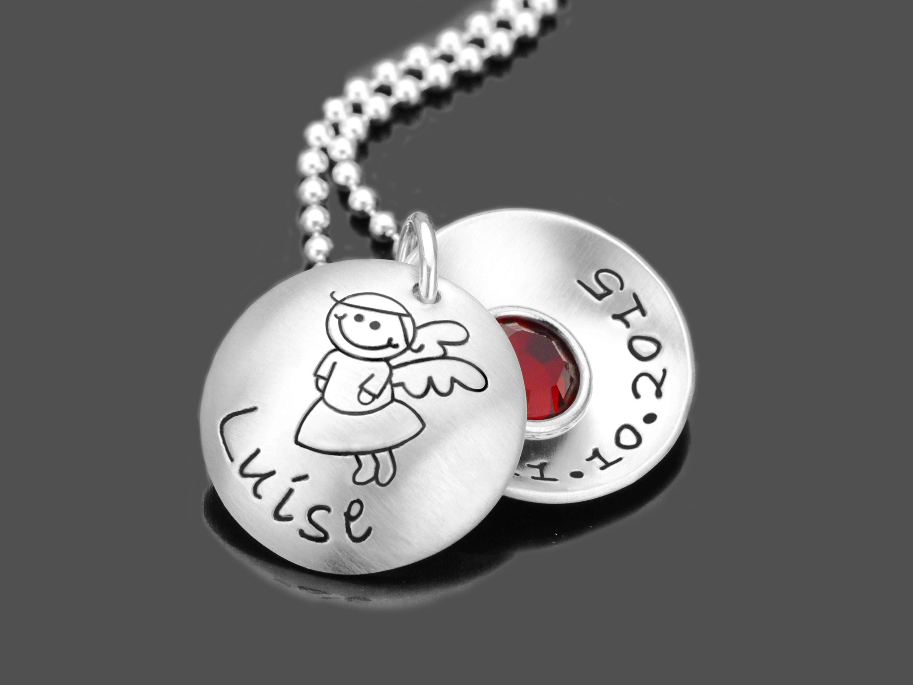 SoundZero Collana Angelo Custode In Argento - Ciondolo Angelo Per Battesimo, Prima Comunione, Regalo Bambina - 2