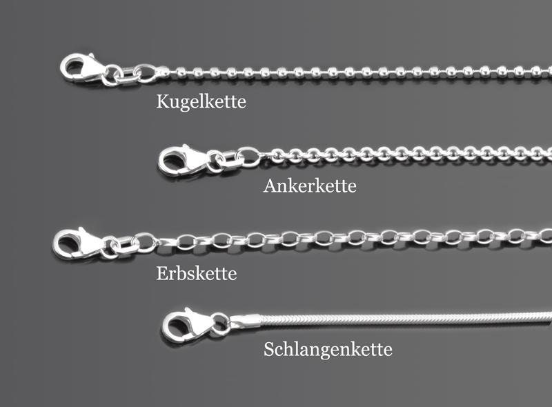 Name Necklace LYHO TRIPLE HEART 925 Silver Chain With