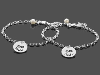 Bracciale Donna Infinito Cuore Regolabile – Argento, Con Confezione Regalo In Rafia – Simbolo Amore Eterno E Amicizia