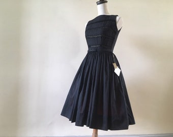 1963 little black dress by Carol Rodgers with original tickets