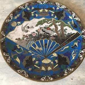 Japanese cloisonne plate from the Meiji era