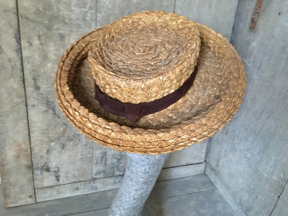 Antique straw boater