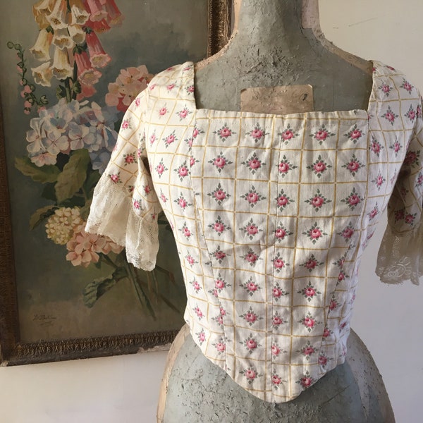 Victorian 1850s style corset bodice