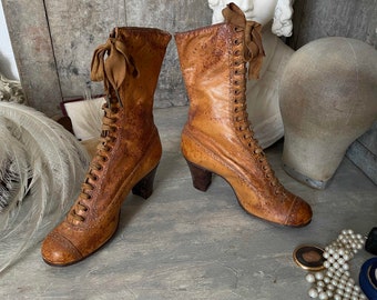 Pair of Edwardian boots