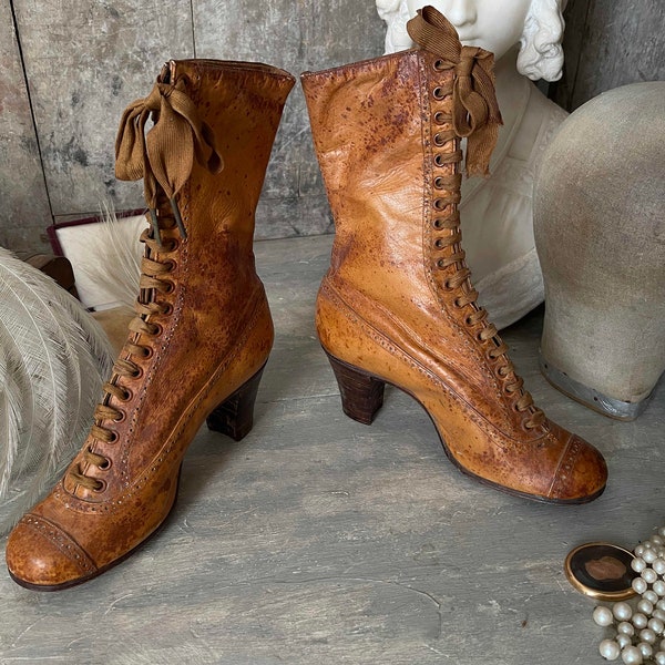 Pair of Edwardian boots