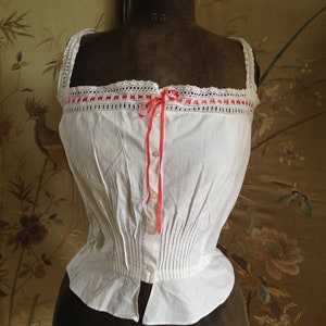 1900's antique corset cover image 7