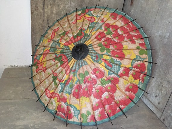 Antique Japanese paper parasol