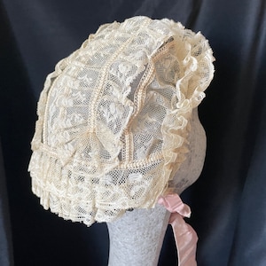 19th century lace bonnet