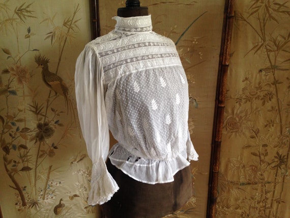 Edwardian white blouse | Etsy