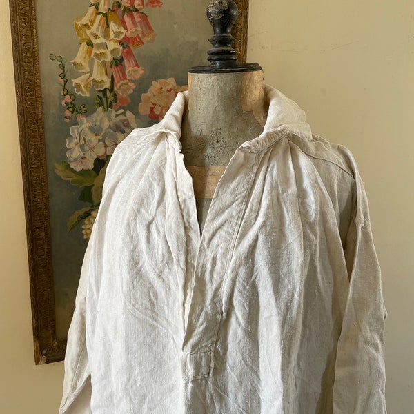Antique linen shirt or biaude