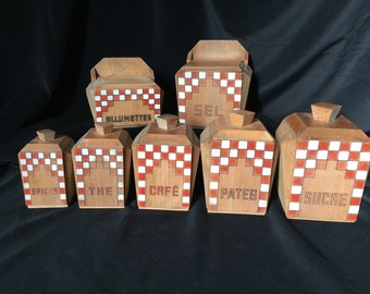 Vintage kitchen storage containers