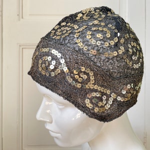 Chapeau cloche des années 1920 à paillettes image 5