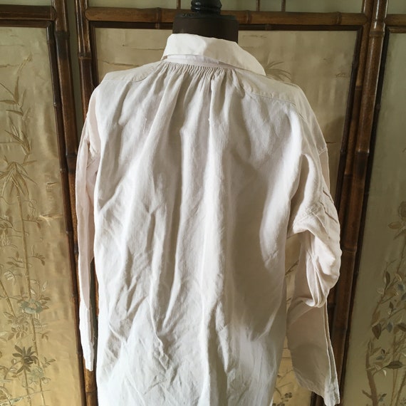 Old French rustic linen shirt or biaude - image 5