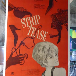 Original 1963 Nico film poster for Striptease