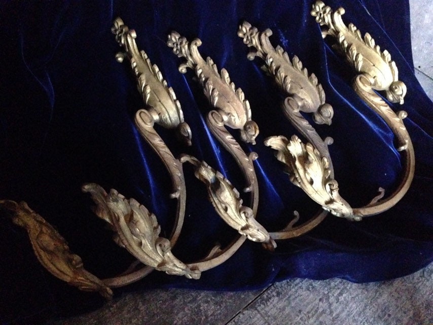 2 Paires de Rideaux en Bronze